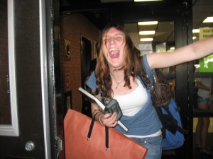 Walking out of high school for the last time. Circa 2008